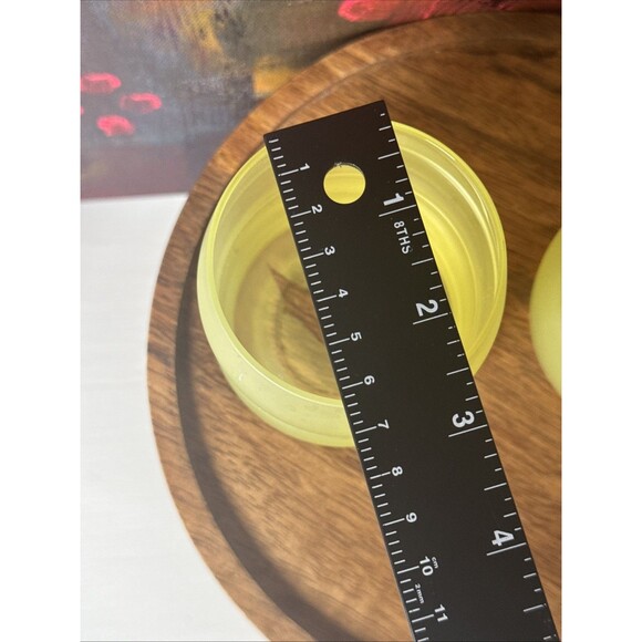 2 Frosted Yellow MCM Glass Tumblers - Picture 4 of 10